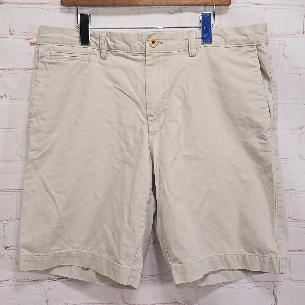 Banana Republic Light Khaki Flat Front Shorts Classicore Mens Size 36